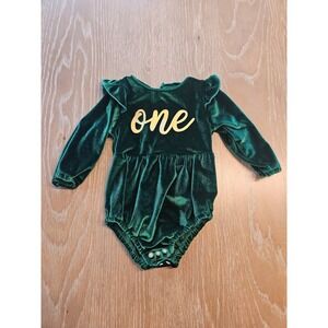 Boutique baby romper " one"  12-18 mos